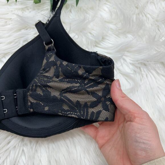 Aerie Neutral Black Lace Full Coverage Bra 34D - Picture 3 of 4